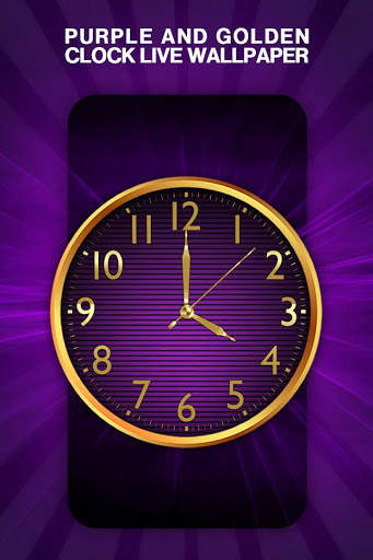 Purple And Golden Clock Live Wallpaper screenshot 4