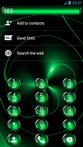 Dialer Theme Spheres Green screenshot 3