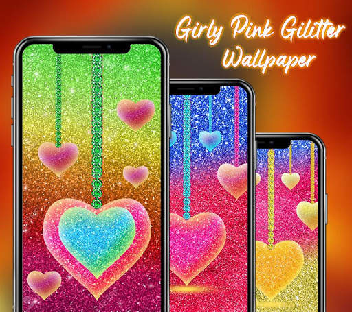 Girly Pink Glitter Wallpapers for Android 💖 screenshot 1