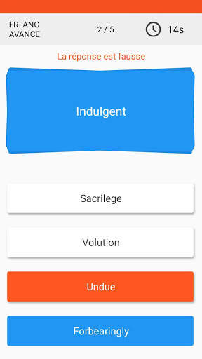 EVOG - Jeu De Vocabulaire Français Anglais screenshot 2