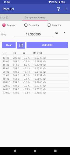Series/Parallel Resistors screenshot 3