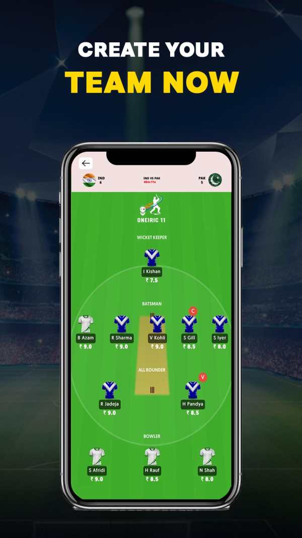 Oneiric 11:Fantasy Cricket App screenshot 3