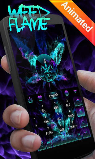 Weed Flame GO Keyboard Animated Theme screenshot 5
