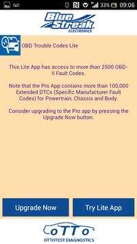 OBD Fault Codes Lite screenshot 1
