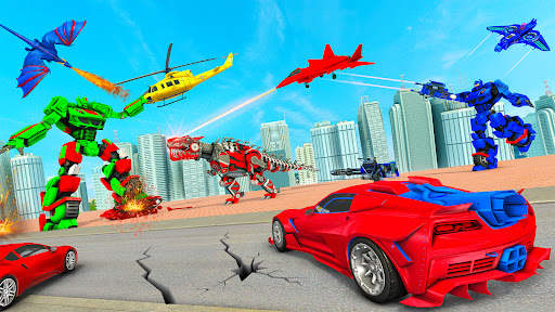Dino Robot Transform Car Games screenshot 4