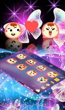 Chủ đề bàn phím Bướm nê-ông screenshot 6