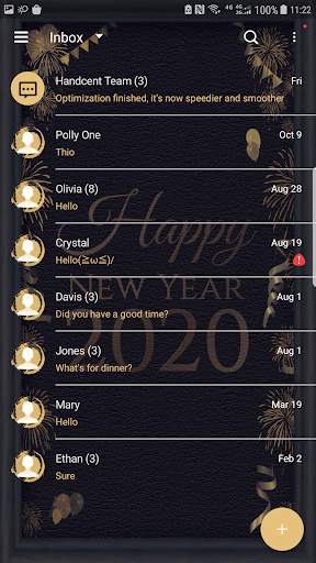 New years night Next SMS skin screenshot 2