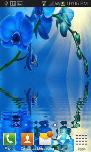 Blue Orchid Live Wallpaper screenshot 2