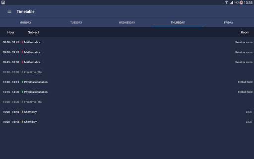 Timetable screenshot 7