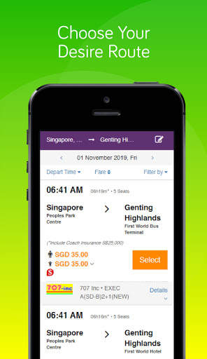 707 Bus Ticket screenshot 2