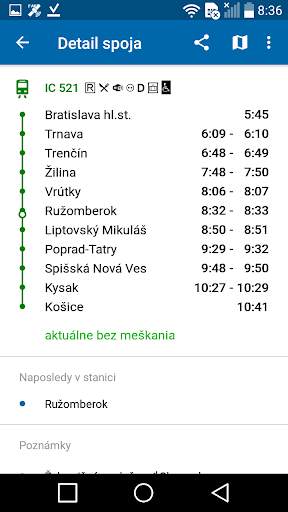 Cestovné poriadky CP screenshot 7