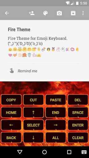 Fire Emoji Keyboard Theme screenshot 3