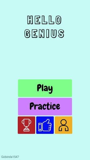 Genius ( A simple brain game ) 1 تصوير الشاشة