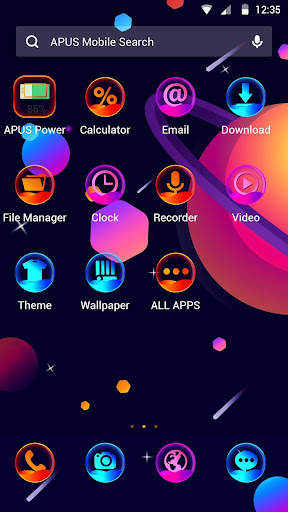 Colorful Planet APUS Launcher  screenshot 2