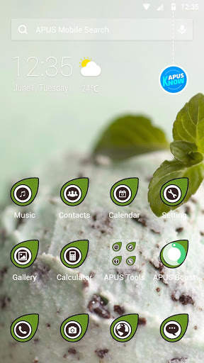 Delicious ice cream APUS launcher theme screenshot 1