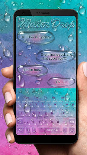 Colorful Water Drop Keyboard Theme screenshot 1