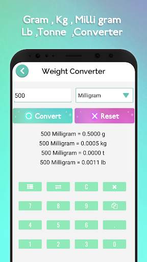 Gram , Kg ,Tons, Milli gram Converter screenshot 3