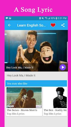 Learn English through Song Lyric screenshot 2