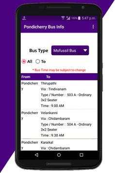 Pondicherry Bus Info screenshot 7