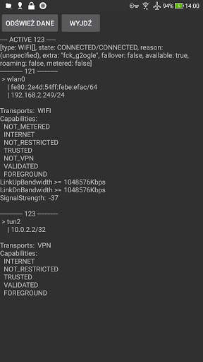 Network Info, Tansport & Capabilities β скриншот 3