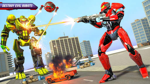 Robot Bola Mengubah Perang Bus: Game Robot screenshot 2