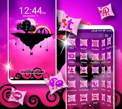 Couple On Sky Launcher Theme screenshot 4