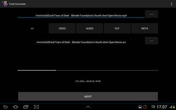 Video Converter ARMv6 Codec 7 تصوير الشاشة