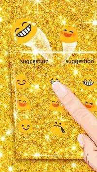 Gold Glitter Keyboard Theme screenshot 3