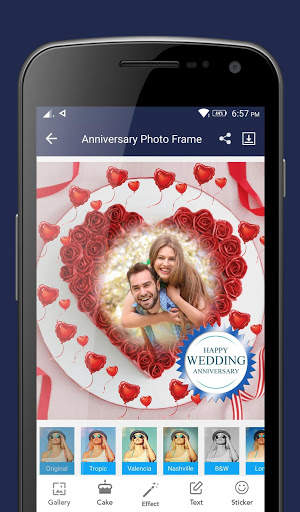 Name Photo On Anniversary Cake Photo Frame screenshot 3