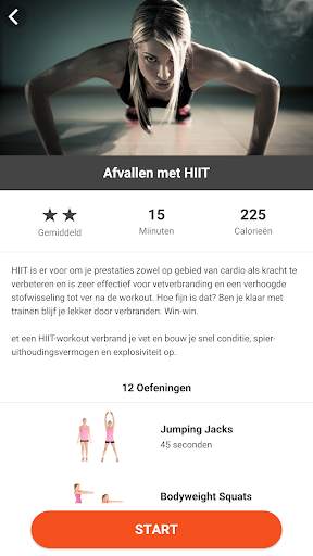 Full body workout trainingsschema screenshot 2
