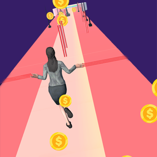 Long Nail Woman acrylic nails running game icon