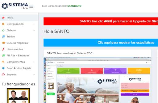 TDC system screenshot 2
