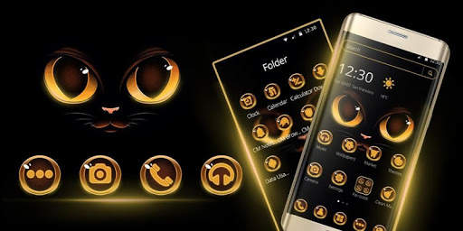 Dark Evil Eyes Face Emoji Theme screenshot 4