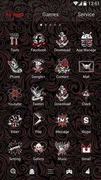 Skull Tattoo V Launcher Theme screenshot 3