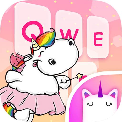 Unicorn Ballerina Keyboard Theme for Girls 1.0