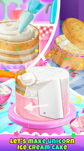 Unicorn Ice Cream Cake - Frozen Summer Food Maker screenshot 2