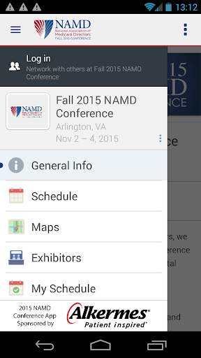 Fall 2015 NAMD Conference App screenshot 1
