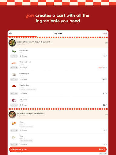 Jow - easy recipes & groceries screenshot 12
