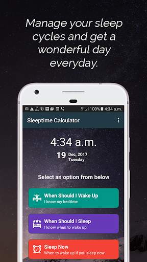 Sleep Time Calculator & Relaxing Music: Wake Me Up screenshot 1