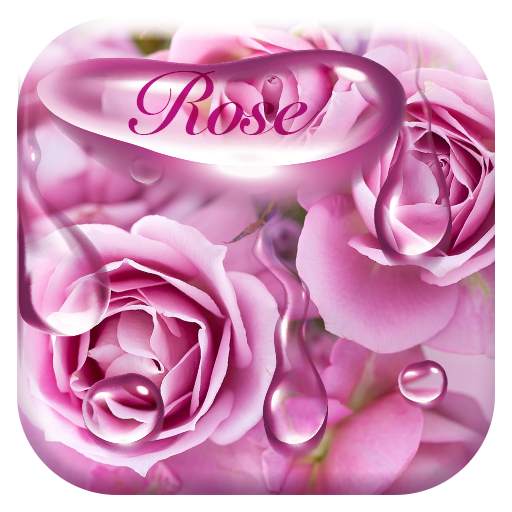 Rose waterdrops keyboard 10001005