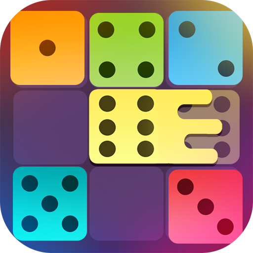 Dominoes puzzle - merge blocks with same numbers icon
