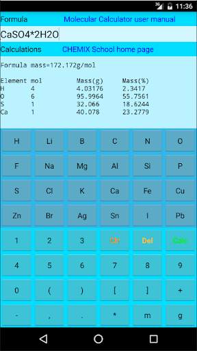 Molecular Calculator Lite screenshot 1