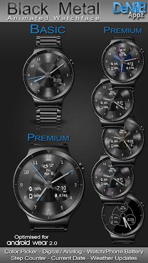 Black Metal HD Watch Face screenshot 1