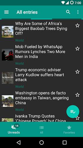 Flym News Reader screenshot 1