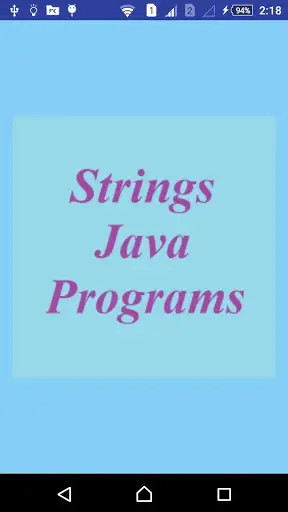 String JAVA Tut App screenshot 1