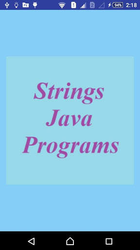 String JAVA Tut App screenshot 1