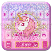Glitzer Einhorn Tastatur icon