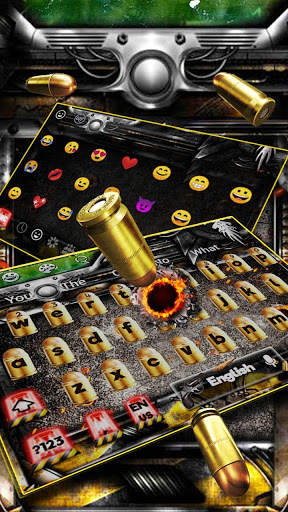 Army Bullet Gun Keyboard Theme screenshot 2