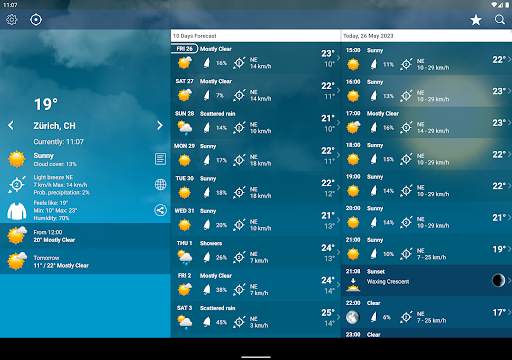 Weather Switzerland XL PRO screenshot 12