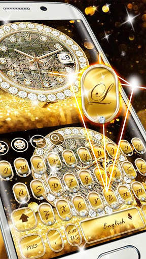 Gold Diamand Watch Keyboard screenshot 3